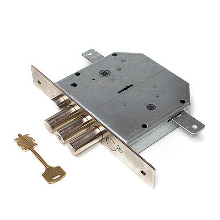 Замки врезные, Замок врез. Гранит 1.06.43 (Кл.6.11.08.НБ.Ч) никель, сувальдный стержни 3 шт, ООО "ХОРОШИЕ ЗАМКИ"
