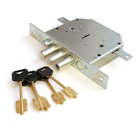 Замки врезные, Замок врез. RеХ. 3.11 (Аналог 1.06.43) 6-ти сувальдный, цинк, 3 стержня Ф 18мм, 5 кл. (правый), ООО "ХОРОШИЕ ЗАМКИ"