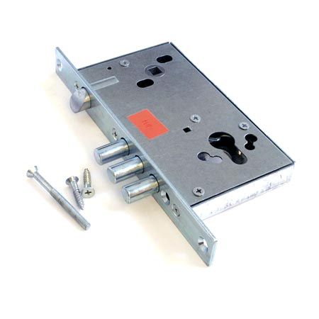 Замки врезные, Замок врез. ReX.1.2 (аналог 1.03.25) под цилиндр цинк, 3 стержня ф12мм, защелка, ф16мм, ООО "ХОРОШИЕ ЗАМКИ"