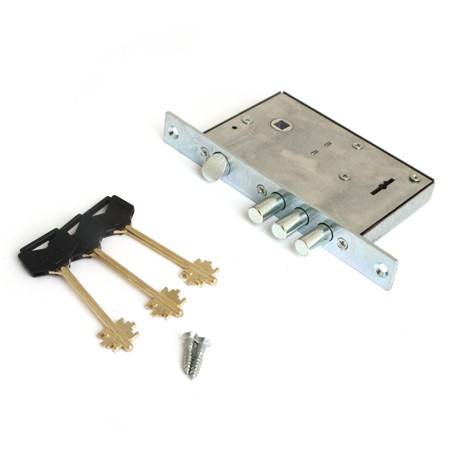 Замки врезные, Замок врез RеХ.1.7 (аналог 1.04.27) сувальдный цинк, 3 стержня ф 12 м, ООО "ХОРОШИЕ ЗАМКИ"